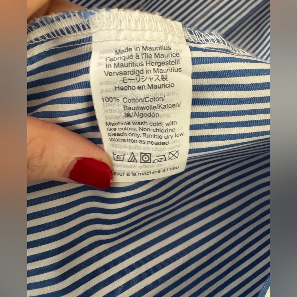 J. by J. Crew women’s striped classic button-up shirt in cotton poplin, size S - Picture 8 of 9